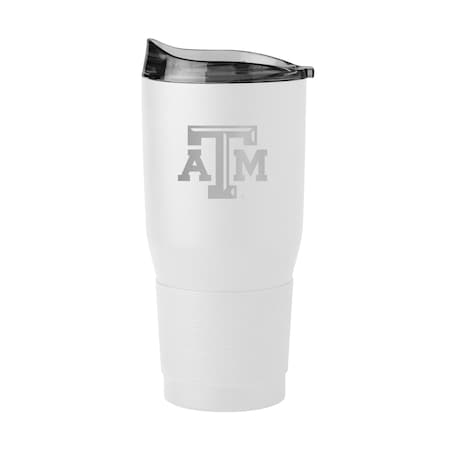 Logo Brands Texas A&M 30oz White Etch Powder Coat Tumbler 219-S30PT-WHT-9
